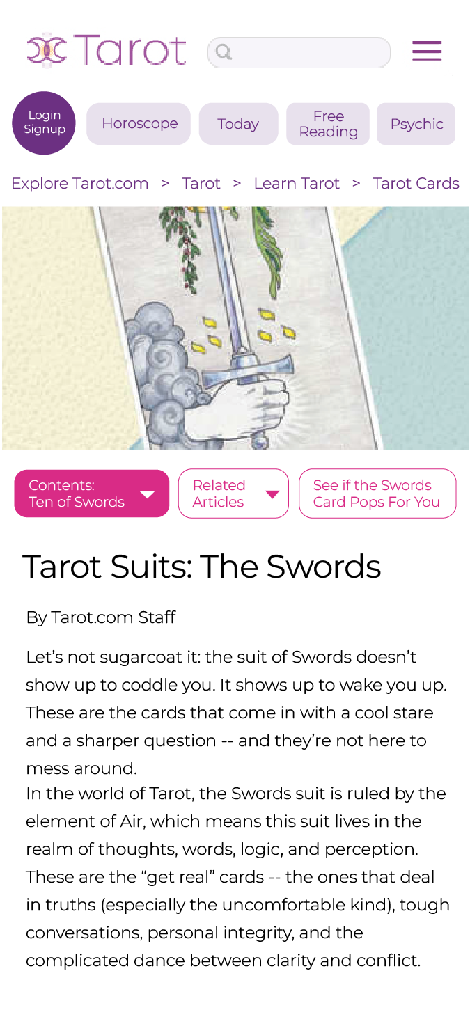 Tarot Suits educational article